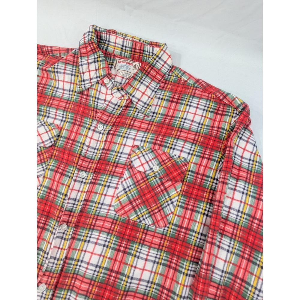 Vintage Golden Horse Western 80s Soft Brushed Cotton Flannel Rare Design Red‎ XL